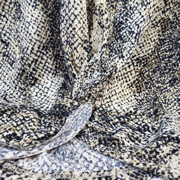 Love & Legend Snakeskin Knotted Blouse - Picture 3 of 8